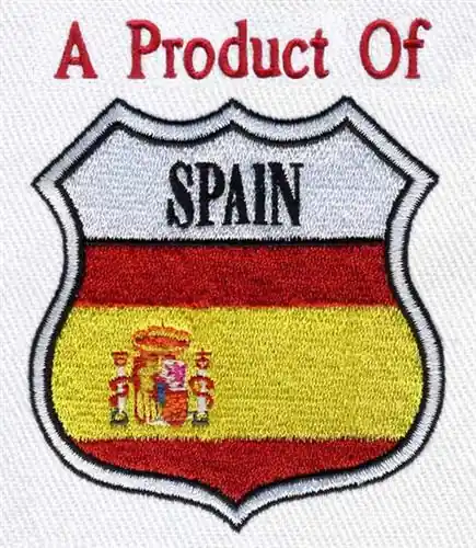 Crafted Crest Spain Flag Embroidery Design