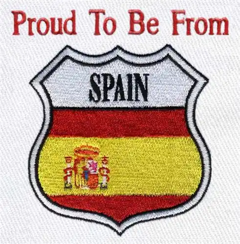 Low Price Crest Spain Flag Embroidery Design