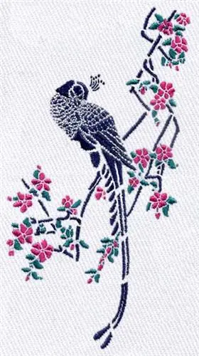 Buy Direct Asian Cherry Tree Embroidery Design