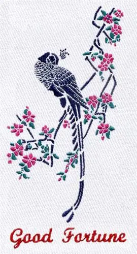 Price Drop Peacock Cherry Tree Embroidery Design