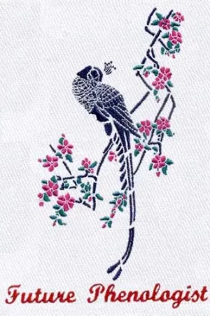 Asian Cherry Tree Embroidery Design Free Shipping