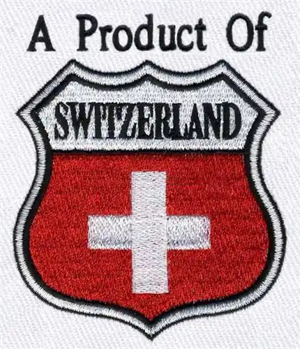 Crest Switzerland Flag Embroidery Design Save Now