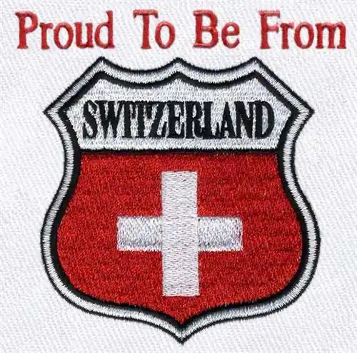 Crest Switzerland Flag Embroidery Design Time-Limited