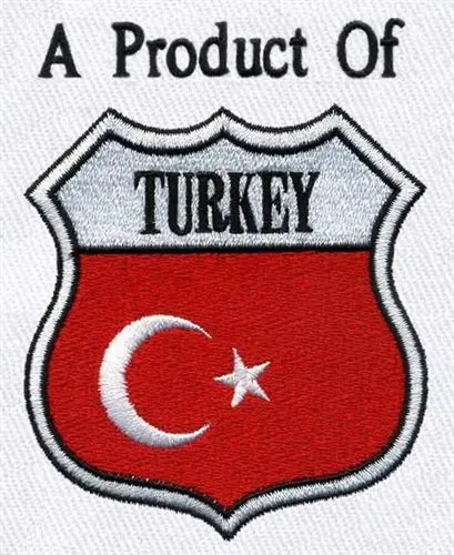Last Chance Crest Turkey Flag Embroidery Design
