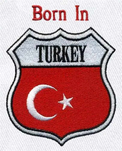 Best Seller Crest Turkey Flag Embroidery Design