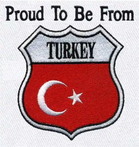Buy Today Crest Turkey Flag Embroidery Design