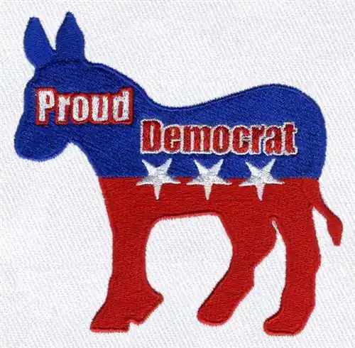 Democratic Party Symbol Embroidery Design Sale