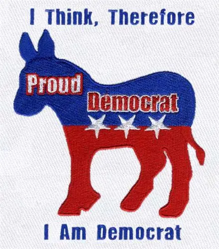 Democratic Party Donkey Embroidery Design Fast Shipping