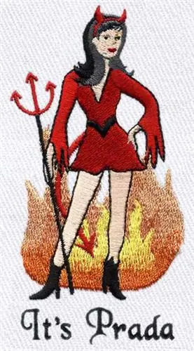 Seasonal Sale Devil Girl Embroidery Design
