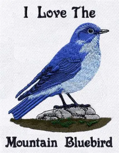 Mountain Bluebird Embroidery Design Wholesale