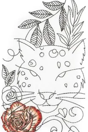 New Arrival Leopard Embroidery Design