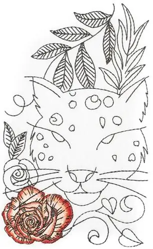 New Arrival Leopard Embroidery Design