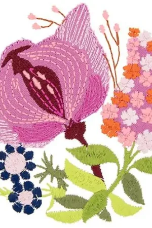Floral Arrangement Embroidery Design Mega Sale