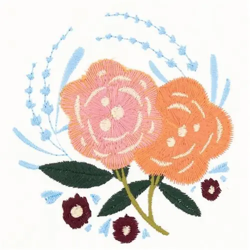 Direct From Factory Roses Embroidery Design
