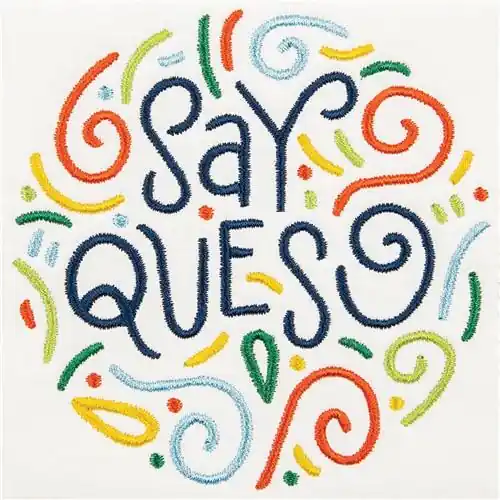 Say Queso Embroidery Design Bulk Order