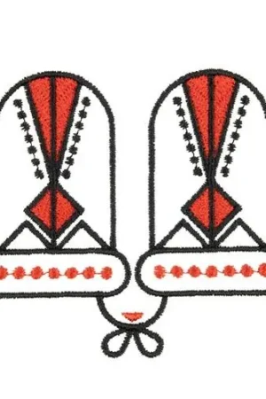 While Supplies Last Christmas Mittens Embroidery Design