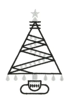 Genuine Christmas Tree Embroidery Design