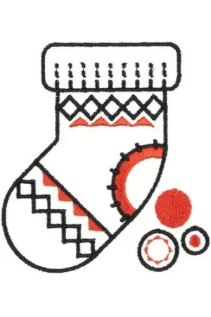 Sale Christmas Stocking Embroidery Design