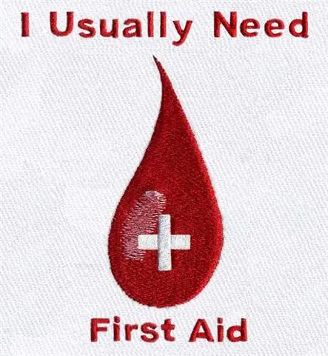 First Aid Flame Embroidery Design New Arrival