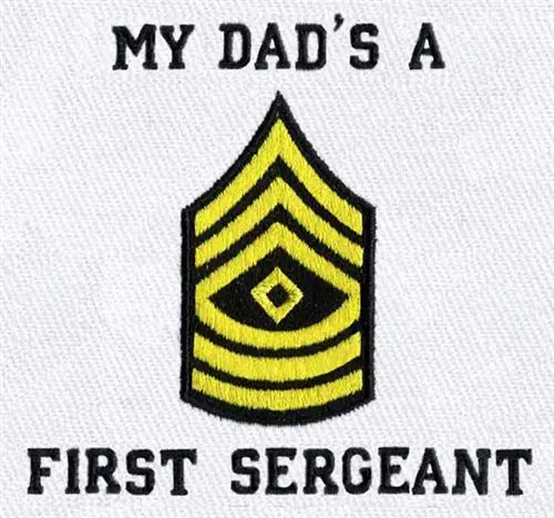 First Sergeant Stripes Embroidery Design Discount