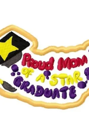 Genuine Proud Mom Embroidery Design
