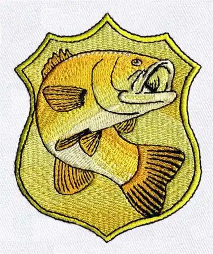 Bass Trophy Embroidery Design Viral