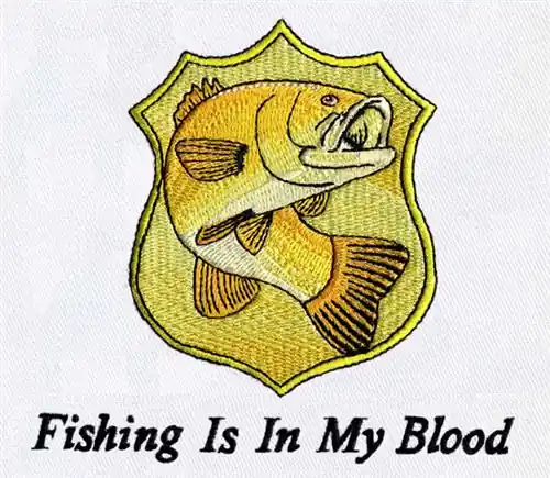 Bass Fishing Embroidery Design Certified