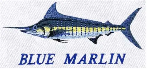 Blue Marlin Embroidery Design One Day Deal