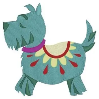 Whimsical Terrier Embroidery Design Super Sale