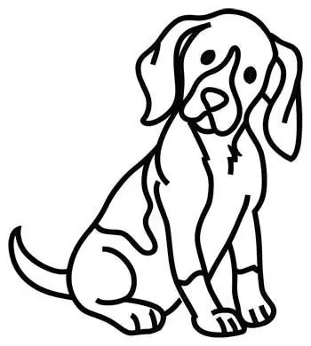 Viral Beagle Outline Embroidery Design