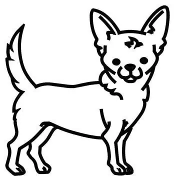 Affordable Chihuahua Outline Embroidery Design