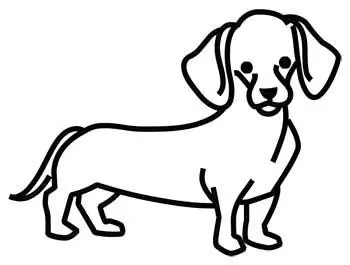 Direct From Factory Dachshund Outline Embroidery Design