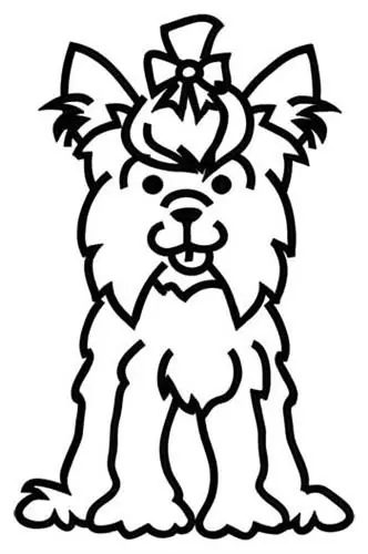 Yorkie Outline Embroidery Design Buy Direct