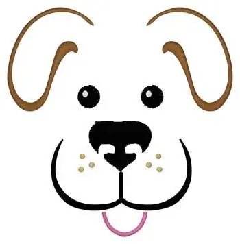 Free Delivery Dog Face Embroidery Design