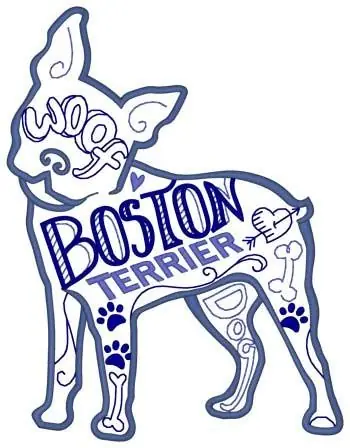 Boston Terrier Collage Embroidery Design Place Order