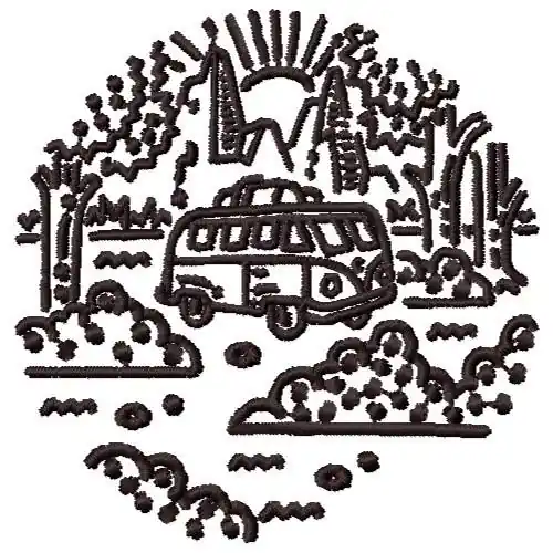 Hot Picks Camper Van Embroidery Design