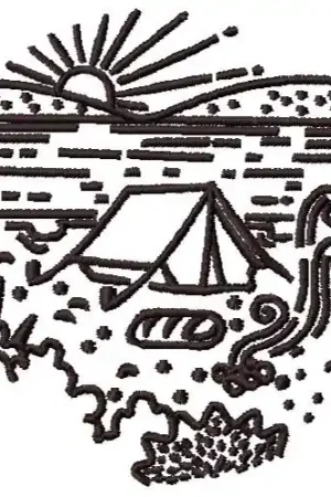 Get Yours Camp Tent Embroidery Design