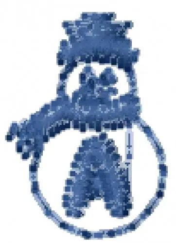 Snowman Font A Embroidery Design Original