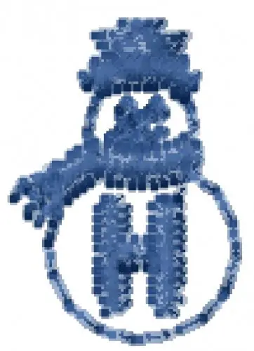 Must Have Snowman Font H Embroidery Design