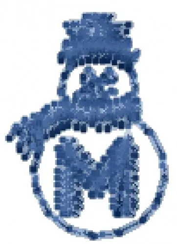 Snowman Font M Embroidery Design Viral