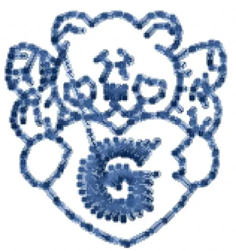 Factory Price Angel Bear Font G Embroidery Design