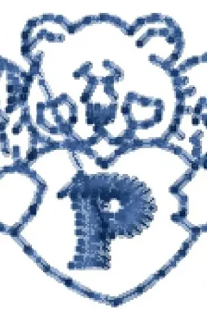Angel Bear Font P Embroidery Design Original