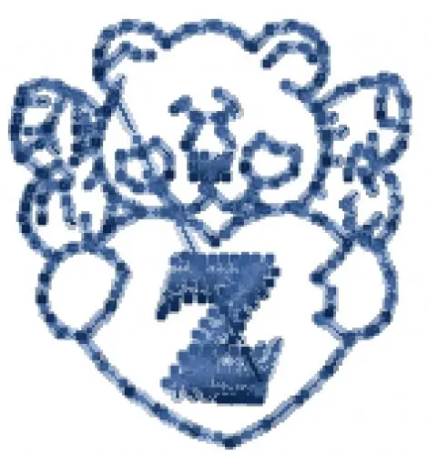 Angel Bear Font Z Embroidery Design Genuine