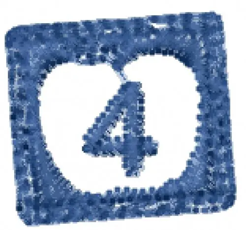 Rachels Chalkboard Number 4 Embroidery Design Exclusive
