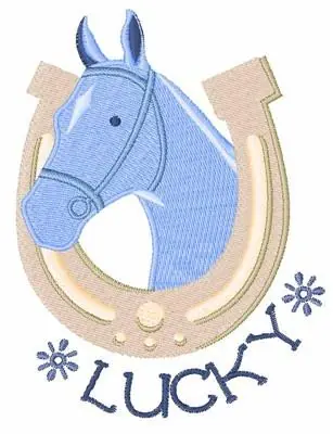 Lucky Horse Embroidery Design Clearance
