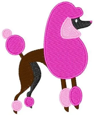 Pink Poodle Embroidery Design Top Rated