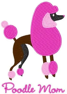 Poodle Mom Embroidery Design Discount