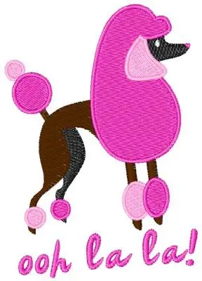 Luxury Ooh La La Poodle Embroidery Design