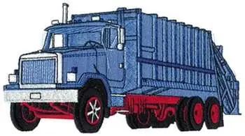 Deal Garbage Truck Embroidery Design