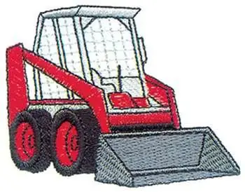Handmade Skid Loader Embroidery Design